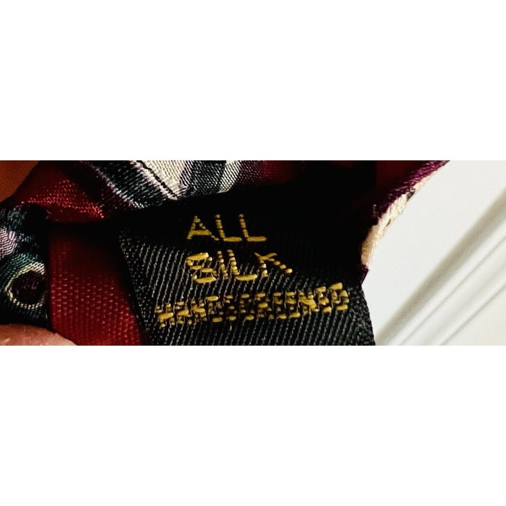 Silk Tie Lot 3 Barrington Croft & Barrow Momento Uno Red Grey Geometric Striped - Picture 11 of 13